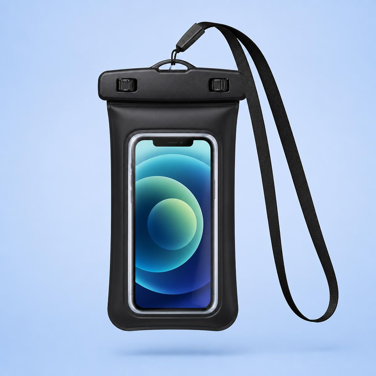 HydroPeak waterproof phone case in black